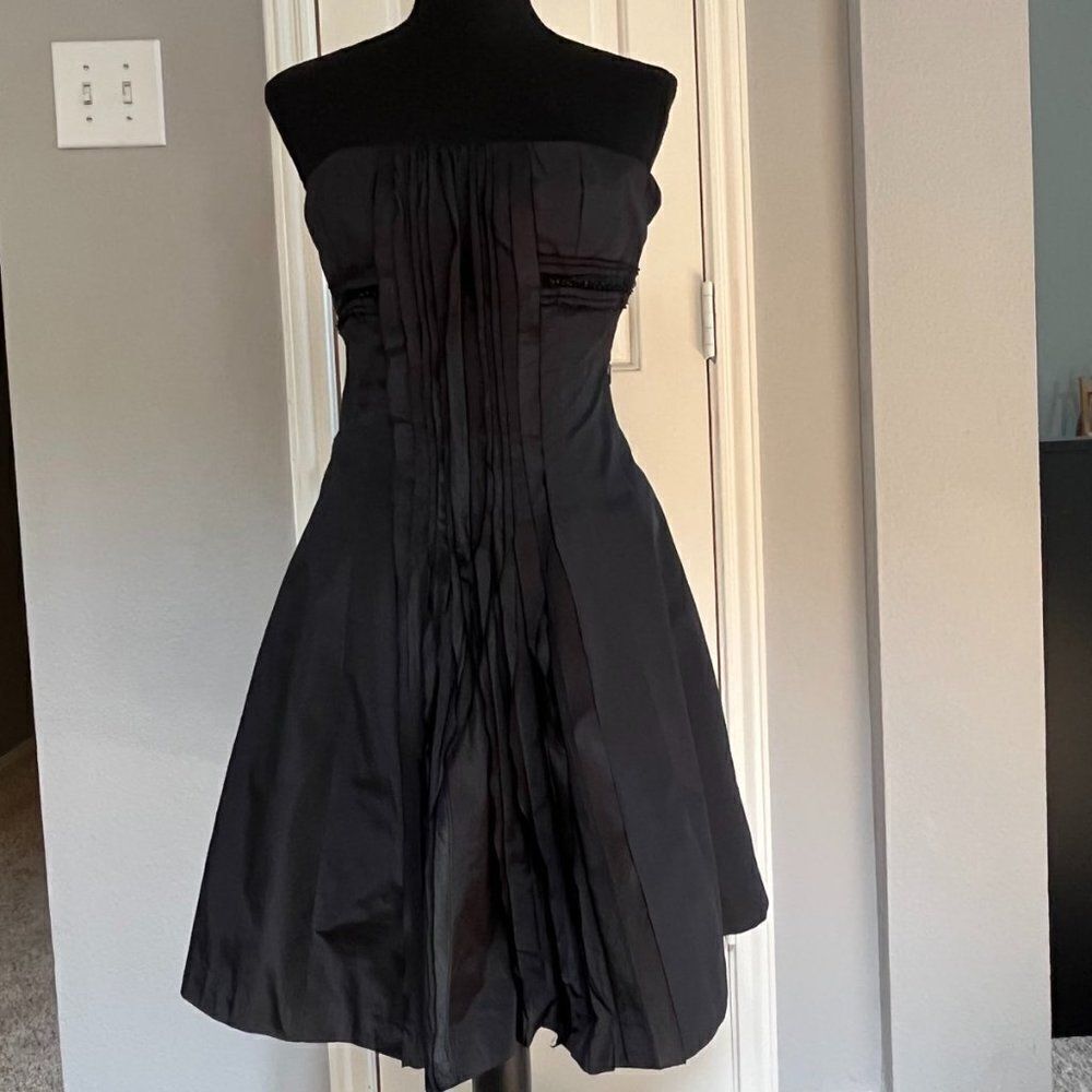 BCBGMAXAZRIA Formal Strapless Cocktail Dark Grey Dress size 4 - Picture 11 of 13